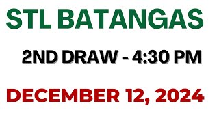 STL batangas draw result today live 430 PM  December 12 2024 430 PM draw [upl. by Behrens]