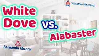 WHITE DOVE VS ALABASTER  Best Light Neutral Paint Colors [upl. by Yran]