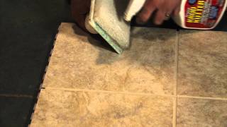 SnapStone Porcelain Tile Installation  Remove Grout Haze  Krud Kutter [upl. by Gelman]