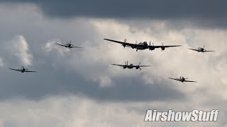 Merlin Flight Mosquito Lancaster Spitfire and Hurricane Formation  Hamilton Airshow 2013 [upl. by Nolla414]