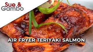 Air Fryer Teriyaki Salmon Recipe [upl. by Hayidah]