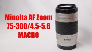 Minolta AF Zoom 75300mm f4556 D MACRO 2001 Silver [upl. by Drofniw]