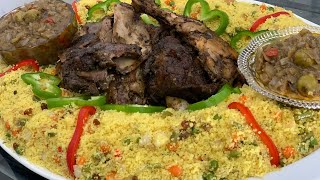 Couscous marocain poulet et viande grillée à la sénégalaise [upl. by Ronel]