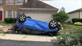 06202021  NapervilleWoodridge IL  EF3 Tornado Vehicle amp Home Damage Aftermath [upl. by Melmon600]