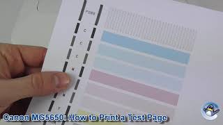 Canon Pixma MG5650 How to Print a Nozzle Check Test Page [upl. by Eedyah77]