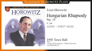 Liszt–Horowitz Hungarian Rhapsody No 15 Rakóczy March 1950 [upl. by Elam513]