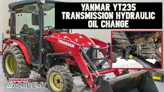 YANMAR YT235 Tractor Transmission Hydraulic Oil Change [upl. by Leyes]