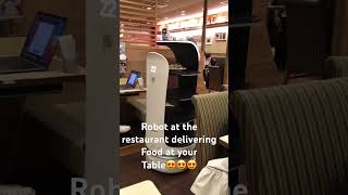 Robot at the restaurant delivering food at your table 😍😍😍👍👍👍 [upl. by Bernt773]