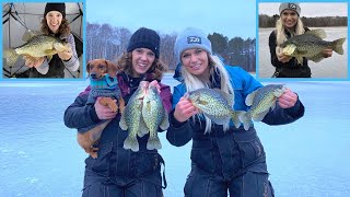 POND Fishing for TROPHY Crappie  Crappie Ice Fishing Tips [upl. by Rica]