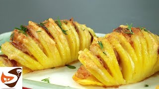 Patate al forno “a fisarmonica” dorate e croccanti Patate Hasselback – Contorni [upl. by Brew]