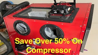 Harbor Freight Blast Cabinet and Compressor Setup [upl. by Anilas]