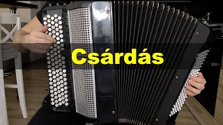 Csárdás  Vittorio Monti  Button Accordion Cover [upl. by Anairad]