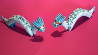 3D origami Small Dragon Tutorial for beginner [upl. by Hanny]