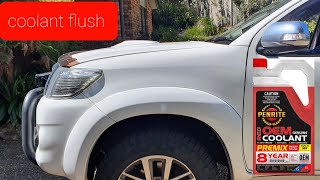 TOYOTA HILUX D4D coolant flush how to 3L Diesel [upl. by Noe]