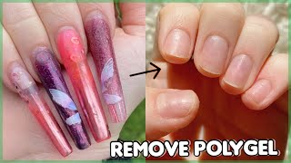 How I Remove Polygel Nails amp Prep my Cuticles [upl. by Chiquia687]