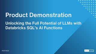 AI Insights LLMs with Databricks SQL for Customer Feedback Analysis [upl. by Yttap]