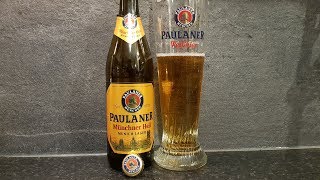 Paulaner Original Münchner Hell Munich Lager By Paulaner Brauerei Schörghuber  German Beer Review [upl. by Nedmac]