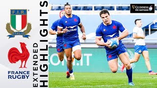 Italy v France  EXTENDED Highlights  Dupont Stars in BonusPoint Win  Guinness Six Nations 2021 [upl. by Annmaria]