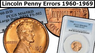 19601969 Lincoln Penny Errors amp Varieties Complete Guide  Values amp Clear Explanation [upl. by Yaral]