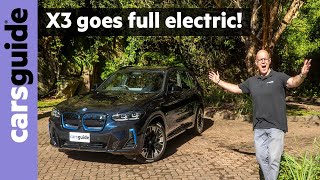 BMW iX3 2022 review First fullelectric BMW SUV in Australia driven An etron IPace EQC rival [upl. by Bamford]