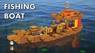 Minecraft How to Build Tiny Boat [upl. by Orlan]