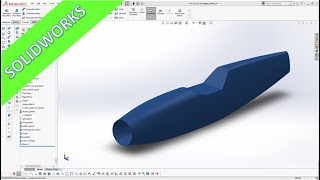 WW109 Fighter Plane  Part 4  Main Fuselage  SolidWorks 2020 Training  Surfaces [upl. by Johannah]