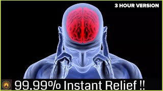 Instant Migraine Headache Relief Pure Binaural Beats  Stress Relief  Healing Music 3Hr Version [upl. by Yeslehc410]