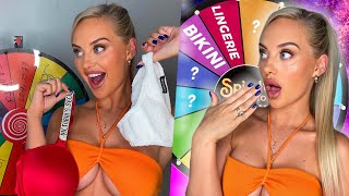 NAUGHTY Bikini Spin The Wheel Try On Haul  Rhiannon Blue [upl. by Kcin]