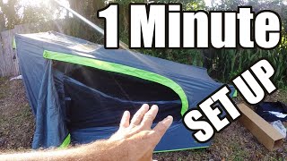 Ozark Trail One Person Cot Tent Set Up Assembly and Review [upl. by Herm995]