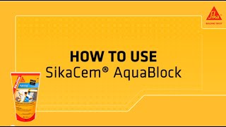 SikaCem® AquaBlock – effective waterstop [upl. by Nessim78]