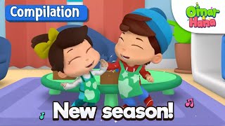 Omar Hana New Season Compilations  Islamic Songs amp Series For Kids  Omar amp Hana English [upl. by Nagad]