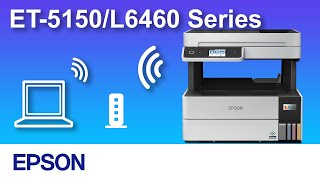 How to Connect a Printer and a Personal Computer Using WiFi Epson ET5150L6460 Series NPD6706 [upl. by Yllrebmik]