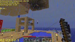 Minecraft Skyblock All Achievements Speedrun in 2h59  Timelapse Hardcore Including Bloopers [upl. by Anul736]