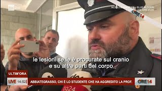 Abbiategrasso chi è lo studente che ha aggredito la prof  Ore 14 del 29052023 [upl. by Linders]