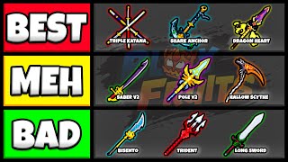 Ranking amp Showcasing All SWORDS In Blox Fruits  Tier List [upl. by Karilla460]