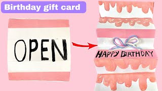 DIY 3D Birthday Card  Birthday Surprise Craft Ideas  Easy Handmade Gift Idea [upl. by Reinnej]