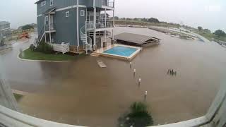 2018 flood time lapse in Kingsland Texas [upl. by Ellerahs]