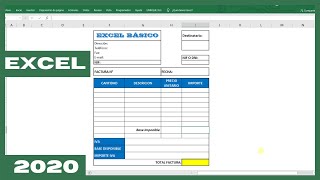 COMO HACER UNA FACTURA EN EXCEL PASO A PASO [upl. by Krishnah]