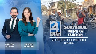 Noticiero de Guayaquil Primera Emisión 261124 [upl. by Weisman]