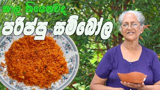 පරිප්පු සම්බෝල  dhal sambola grandma amp me  parippu sambola aththammai mamai [upl. by Ealasaid]