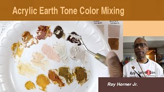 Acrylic earth tone color mixing lesson [upl. by Skyla]