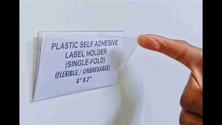 PLASTIC SELF ADHESIVE SHELF LABEL HOLDER  SINGLE FOLD [upl. by Gosselin]