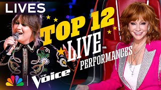 Every Performance from the Top 12 Lives  The Voice  NBC [upl. by Freya]