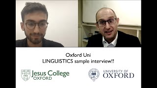 Oxford Uni LINGUISTICS sample interview [upl. by Abdu39]