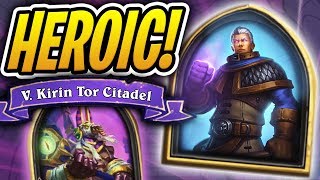 DESTROYING Heroic Khadgar with Warlock Heist Chapter 5  The Dalaran Heist  Rise of Shadows  HS [upl. by Ardnuhsal]