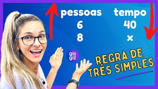 REGRA DE TRÊS SIMPLES  GRANDEZAS DIRETA E INVERSAMENTE PROPORCIONAIS  Matemática básica [upl. by Ube253]