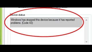 how to fix windows has stopped this device because it has reported problems code 43 [upl. by Reba113]