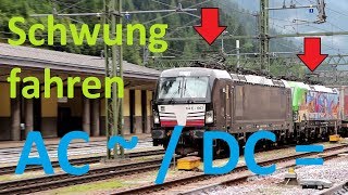 Schwung fahren im Systemwechsel AC DC Bahnhof Brenner Brennero ÖBB  FS  Alex E [upl. by Nailimixam]