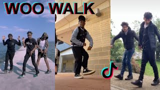 WOO WALK TIKTOK DANCE COMPILATION Get back  Pop Smoke [upl. by Idnerb]