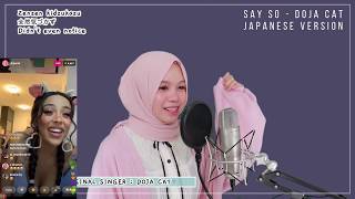 Say So  Doja Cat Reacts To Rainych Japanese Cover Side By Side [upl. by Ainafets408]